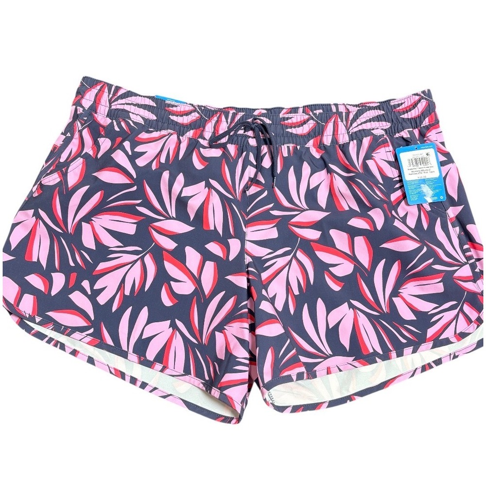 Columbia Sandy River Shorts Women XXL Pink Navy NWT Floral Hiking Water